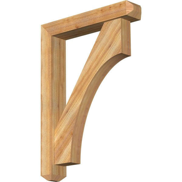 Ekena Millwork Westlake Craftsman Rough Sawn Bracket w/ Offset Brace, Western Red Cedar, 6"W x 32"D x 44"H BKT0604X32X44WTL04RWR - main